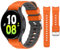 Tasikar Armbänder Kompatibel mit Samsung Galaxy Watch 7/6/5/4 Armband 40mm 44mm/Watch 6 Classic 43mm 47mm/5 Pro/4 Classic Weich Silikon Uhrenarmband für Herren Damen, Orange Grau