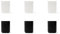 Excelsa Nordic Set 6 Bicchieri Bianchi e Neri, Vetro Spruzzato, Capacità 350 Ml.