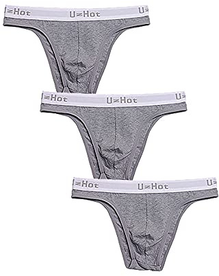 Golirsteca Slip da uomo in cotone, anti-attrito, assorbe il sudore, mutandine a triangolo, con tasca per rigonfiamento