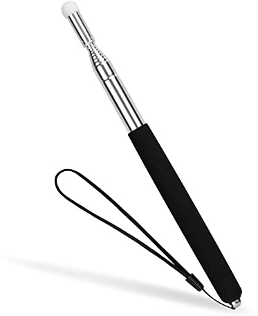 Baguette Télescopique 1M Pointeur de Présentation Extensible Pointeurs Rétractable Pointeur de Présentation Enseignants Pointeur Pointeurs Rétractables pour Enseignement Présentation Guide Noir