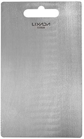 YIWENG Tabla de cortar de titanio gruesa de 1,8 mm para la cocina doméstica Cocinar mochila de senderismo de camping al aire libre, tabla de cortar para cocinar