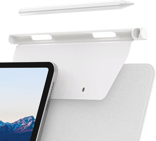 Pencil Stifthalter für Apple Pencil 2. Generation Hülle Kompatibel mit Magic Keyboard, Smart Keyboard Folio und Anderen Magnetisch Hülle, Stylus Pen Halter für iPad (Weiß)