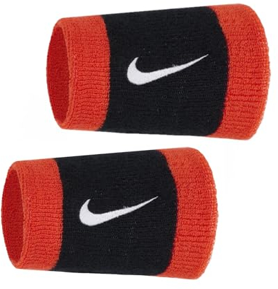 Coppia Polsini Tennis lunghi NIKE Swoosh Double Wide più colori (WHITE/UNIVERSITY RED/BLACK)