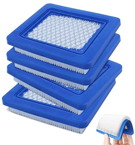 TOATELU 4 pezzi filtro aria tosaerba: filtro aria con candele compatibili per 491588S 399959, filtro per tosaerba, filtro dell'aria di ricambio di alta qualità