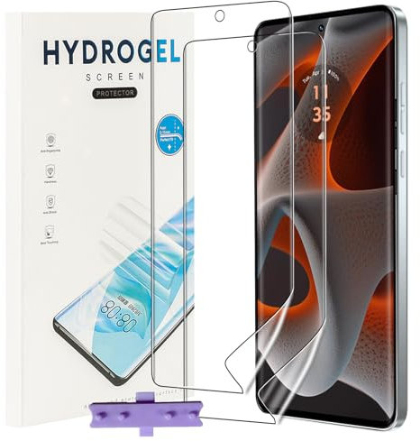 NUCNOK Protector de Pantalla para Motorola Edge 50/Moto G85/Motorola Edge 50 Pro/Edge 50 Fusion/Edge 50 Ultra (No Cristal Templado),Película de Hidrogel Flexible HD,Compatible con Huellas Dactilares