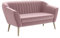 MEBLINI Mini Sofa 2-Sitzer für Wohnzimmer - Mini Lounge für Zwei Personen - Küchensofa - Sofa Klein - KAIA - 2 - Rosa Samt