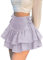 XKBHYD Damen Gothic Minirock Grunge Punk Faltenrock Y2K Hohe Taille E-Girl Skort Mall Goth Uniform Skater Rock, violett, M