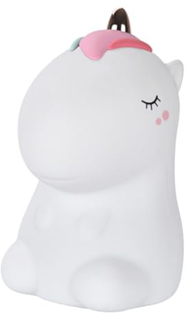 ORFOFE Einhorn-Nachtlampe Lampe zum Aufladen weiches Silikon Nachtlicht Nachttischdekor 0 8 W weiß für Jungen- und Mädchenzimmer geeignet