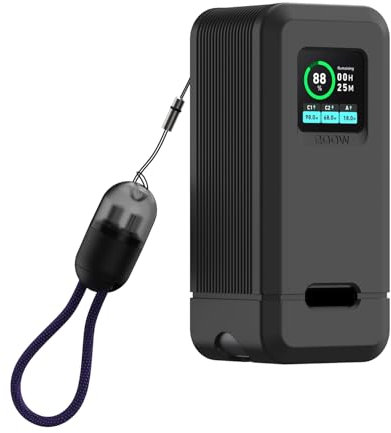 Silicone Case for Anker Power Bank 20000mAh 200w with 1/4-inch nut Hole, TF/Sim Card, Card Pin Storage Slot for Anker 200W Power Bank Skin-Friendly Anti-Lost Protective Case with Short Cable