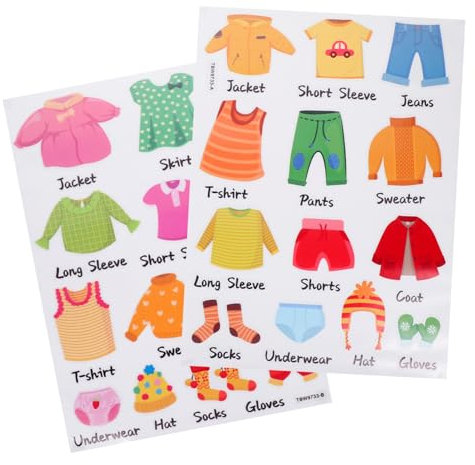 MOLUCKFU 1 Set Kleiderschrank Aufkleber Zur Organisation Von Kleidung Wiederverwendbare Aufkleber Für Schubladen Und Kleiderschränke Für Kinderzimmer Dekoration