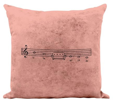 Fabulous Kissenhülle, Kunstleder, Rosa, für Sofa, Musik, Score-Instrument, 40 x 40 cm, Leder-Haptik