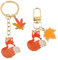 Porte-Clés en Feuille D'Érable Renard 2 Pièces, Porte-Clés Animaux Mignons, Breloques De Sac Intéressantes, Porte-Clés en Métal Créatifs