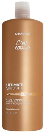 Wella Professionals Ultimate Smooth Shampoo - Pflegendes Haarshampoo Mit Squalan & Omega 9 - Für Trockenes, Stumpfes & Krauses Haar (1 l)