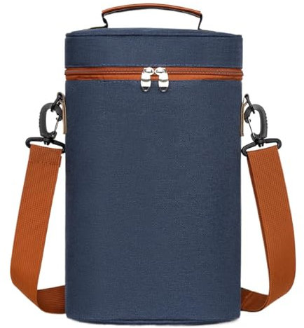 Bottle Wine Tote Bag, 2 Bottle Cooler Tote Bag, Insulated Wine Carrier, Leakproof Wine Tote, Portable Wine Carrier, Wine Carrying Case, Wine Carrier With Handle, Insulated Wine Bag, Navy Blue,