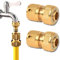 2PCS Brass Hose Quick Connectors, 1/2 Inch Garden Hose Fittings, Durable Brass Hose Connector for Watering, Gardening, Car Washing, and Outdoor Use, Heavy-Duty Hose Connectors and Fittings