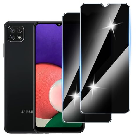 [3 Pièces] Anti-Espion Verre Trempé pour Samsung Galaxy A22 5G, Confidentialité Protecteur d'Écran Verre,Anti Rayures, 9H Dureté,Sans Bulles
