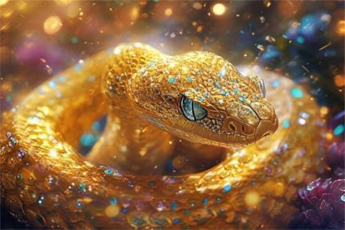 Puzzle Tier Puzzle 80 Teile Schlange Klassische Jigsaw Premium Holzpuzzle Erwachsene, Holz Lernspiel, Kreative Unterhaltung Spaß Jigsaw ab 2 3 4 5 6 Jahre Jungen, Ideal Als Wandbild Geschenk L-4