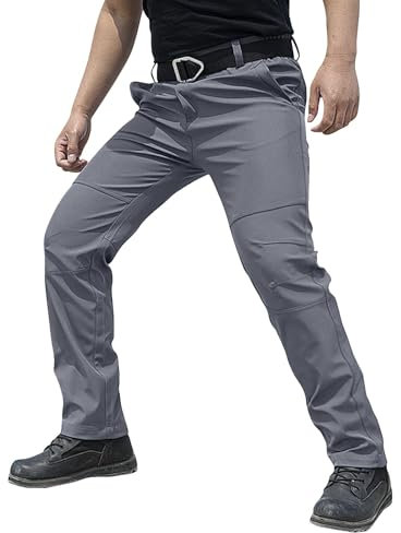 uxxnjfg Pantalon De Travail Homme Cargo Tactique Militaire Pantalon Chino Homme Randonnée Multipoches Slim Sportswear Baggy Jardinage Grande Taille Pants Imperméable Chasse Survêtement Gray XL