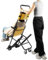 Elevador de escaleras plegable, 159 kg, Silla de escalera manual, 48x83x156 cm, silla de escalera plegable con reposacabezas ajustables y cinturones de seguridad, silla de ruedas plegable con 4 ruedas