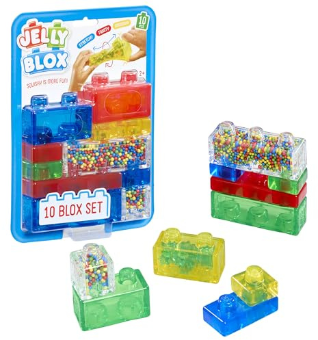 Goliath Jelly Blox – 10-Piece Blox-Set, 10 Große und Weiche Bausteine für Kinder ab 2 Jahren, Flexible Bausteine für Jungen und Mädchen, Konstruktionsspielzeug zum Kreativen Spielen
