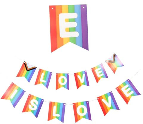COLLBATH Lgbt-regenbogen-banner Party-deko Hängendes Papierbanner Für Innen Und Außen Leicht Tragbar Und Praktisch Regenbogen-dekoration Für Gay-partys