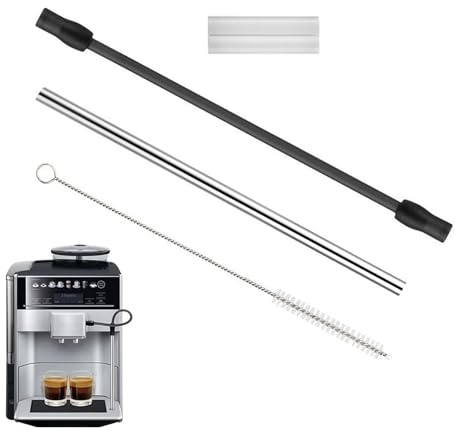 Milchschlauch Kompatibel mit Siemens EQ6, Milchschläuche, Edelstahles Milchrohr und Reinigungsbürste Set Kompatibel mit Siemens Eq6 Series, Bosch Veroaroma Kaffeevollautomat