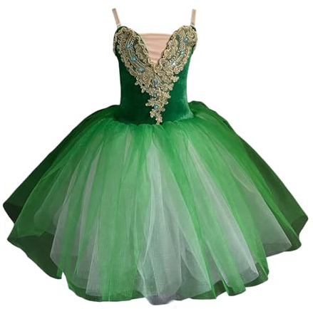 Vestito da Balletto per Bambine, tutù con Paillettes, Gonna Senza Maniche, Body Balletto Costume Ballerina Completo Balletto Abito da Ginnastica Abito Competizione di Danza,A,150