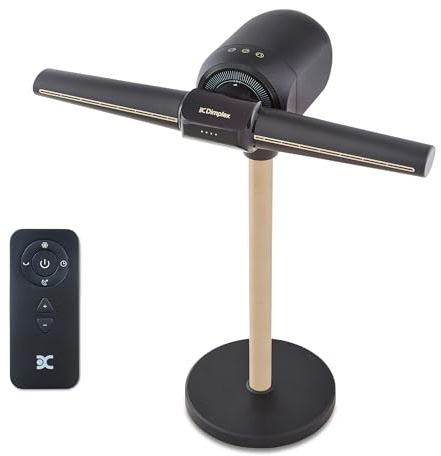 Dimplex FlexBlade Ventilatore Senza Pale, Doppia Uscita 2×180°, Oscillante 90°, Portata 20m, Silenzioso (36dB), 5 Velocità, Telecomando Magnetico, Timer