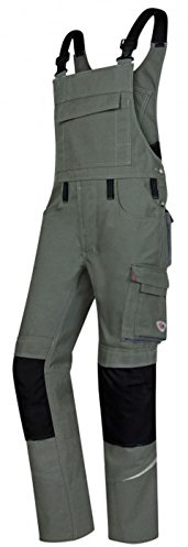 BP 1804-720-70-54l Latzhose, Stretch-Hosenträger mit Clipbefestigungen, 305,00 g/m² Verstärkte Baumwolle, anthrazit, 54l