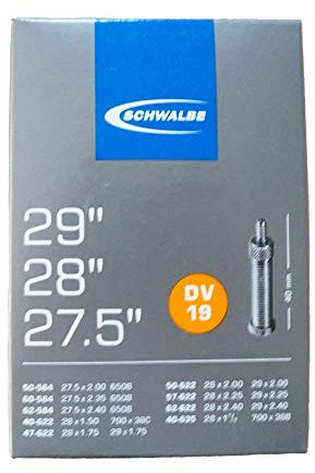 Schwalbe Unisex Adulto 10430311 TU. DV19, Nero, 40/62-584/635 IB 40mm