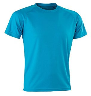 Spiro Adults Unisex Impact Aircool Tee (M) (Ocean Blue)