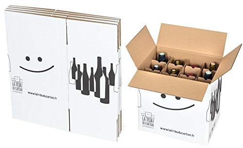 Lot de 5 cartons 12 bouteilles renforcés