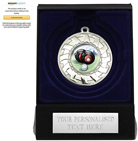 Personalised Lawn Bowls Medal In A Box (A Silver Medal)