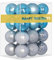 Baby Blau & Silber 4,1 cm Kleine Weihnachtskugeln Weihnachtsbaumschmuck Ornamente Bruchsicher Hängende Kugeln für Geburtstag Halloween Urlaub Hochzeit Dekorationen Set von 24pcs