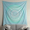 THE ART BOX Indie Wandteppich Baumwolle Mandala Wandbehang Deko Teppich Aesthetic Room Decor Dekoration Wohnzimmer Indische Tücher Schlafzimmer Deko, Türkis, 264x230 Cm