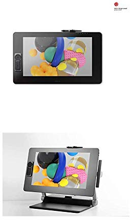 Wacom Cintiq Pro 24, 24 Zoll Grafik-Display mit 4K Auflösung und integriertem Standfuß, Inklusive Pro Pen 2 Stift mit verschiedenen Ersatzspitzen plus Cintiq Pro 24 Ergo Stand, schwarz