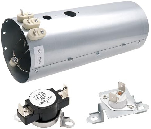 Elemento calefactor de secadora 134792700, limitador térmico 137032600 y termostato 3204267 de SupHomie compatible con secadores Electrolux Frigidaire sustituye a PS2349309 AP4368653