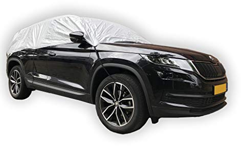 SUV Abdeckung Halbgarage - XXL: 420cm lang x 175cm breit x 70cm hoch - Schützt Ihr Autodach und Ihre Fenster vor Frost, Regen, Schnee und Schmutz