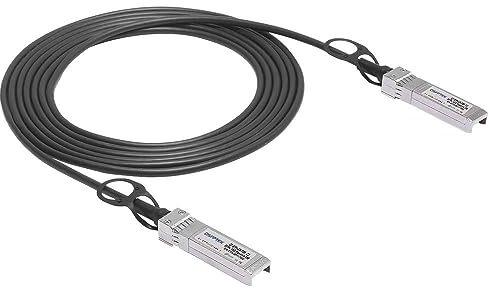 QSFPTEK 10G SFP+ DAC Câble 3 Mètres (3M), Câble de Cuivre à Connexion Directe Passive per Cisco SFP-H10GB-CU3M, Ubiquiti, D-link, Mikrotik, Dispositivi Open Switch de Code Neutre
