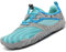 SAGUARO Kinder Barfußschuhe Traillaufschuhe Jungen Mädchen Trainingsschuhe Zehenschuhe rutschfest Walkingschuhe Himmelblau Gr.34