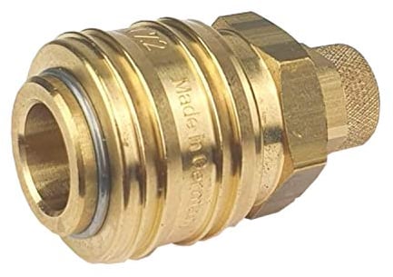 Druckluftkupplung Kupplungsdose Druckluft Kupplungsstecker mit Überwurfmutter 8x6 mm Messing NW 7,2