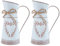 Cabilock 2 Stücke Shabby Blumenvase Herz Vintage Gießkanne Rustikaler Blumentopf Landhaus Vase Metall Eisen Eimer Retro Übertopf Blumeneimer für Balkon Büro Schreibtisch Deko Wohnzimmer Tischdeko