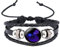 Caimeytie Kinder Armschmuck Leder Wickelarmbänder Verstellbar Horoskop Sternzeichen Glücksarmband Wassermann