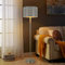 ZMH Stehlampe Wohnzimmer Modern Stehleuchte - Standleuchte aus Stoffschirm im Graugold Stern Design 144cm Standlampe mit E27 Fußschalter und Stecker für Schlafzimmer Kinderzimmer Arbaitzimmer Flur