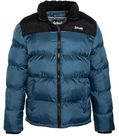 Schott NYC Mixte Utah DOUDOUNE EMPIECEMENT EPAULE SCHOTT, STEEL BLUE, S EU