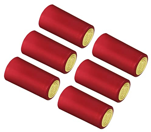 PATIKIL 30mm/1.18 PVC Heat Shrink Wine Bottle Caps, 50Pack Bottle Sleeves Top Cover Film Wrap, Dark Red