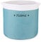 Cuperay Round Toy Basket Storage With Personalised Name, Foldable Storage Box With Woven Rope Handles, Puppy Toy Bin for Organizing Food, Clothes and Dog Accessories (White Blue)