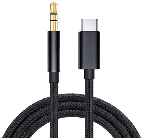 iLamdeetek Cable USB C a Jack 3.5 mm 1 Metro, Nylon Trenzado Tipo C a 3.5mm Adaptador de Auricular Audio Coche Estéreo Compatible con Huawei Xiaomi Oneplus Samsung etc.