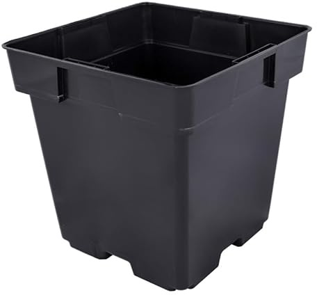 Pullmer Pots de Culture 18,4x18,4x20 cm, 100 Pièces, Pot de Fleurs carré pour semis, pour semis ou boutures, Pots de Fleurs en Plastique, idéal pour Serre ou Jardin Potager(100,18,4x18,4cm)