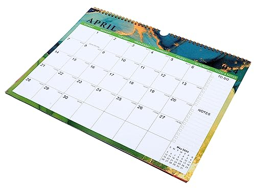 NUOBESTY Wandkalender 2024 Wandkalender trocken abwischbar Wandkalender Kunst Jahresplaner 2024–2025 Tischkalender 2024 Monatskalender Terminkalender groß kleiner Wandkalender Büro Papier